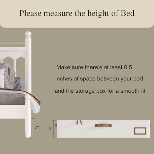 Under Bed Storage, Under Bed Storage Containers Bins for Clothes, Large Linen Underbed Closet Organization Bins, 2 Pack Collapsible Underbed Bin Dorm for Clothes, Sweater, Beige - color: Beige, size: 23.5"L x 12.5"W x 5"H