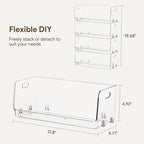 HBlife Clear Acrylic Kids Shoe Rack Baby Toddler Shoe Storage Organizer for Closet Floor Entryway Bedroom, 4 Tier Stackable Small Shoe Rack Shelf Display Stand - size: 4 Tier