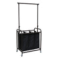 Oceanstar TLS1385 3-Bag Rolling Adjustable Hanging Bar Laundry Sorter, Bronze