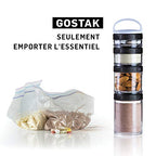 BlenderBottle GoStak Twist n' Lock Storage Jars, 150cc 2-Pak, Red - color: White, size: 150cc (Pack of 2)