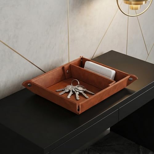 Multi-functional storage tray - suitable for jewelry, wallets, watches, keys, coins, mobile phones, glasses - very suitable as a storage tray for bedside tables, desks and doorways.