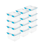 Sterilite 12-Pack Gasket Box, Weather-Resistant Storage Bins with Latching Lids, 32 Quart - Heavy-Duty Organizing Containers for Closet, Bathroom, and Office - size: 32 Quart, style: 12 Pack