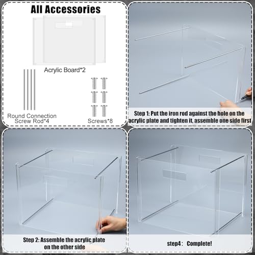 Dispowreath 24 Hanging File Folder with Acrylic Organizer for Letter/a4 Size Desktop Clear File Storage Box with Handles for Home Work Office Use(Black,Classic) - color: Black, style: Classic