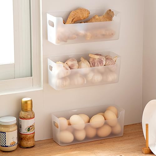 3 Pcs Kitchen Cabinet Door Organizer, Adhesive Mount Inside Cabinet Door Storage, Under Sink Storage Shelf for Kitchen,Bathroom,Office (Transparent) - color: Transparent, size: 3 Pcs