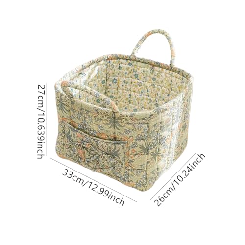 Floral Fabric Storage Basket Car Interior Storage Basket Underwear Sundries Laundry Baskets Supplies Home Organizer Bag (style 7) - color: style 7