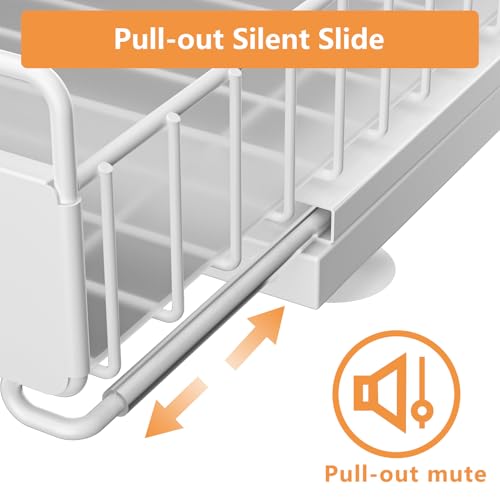 Under Sink Organizer, High Adjustable 2 Tier Under Kitchen Sink Organizer, Multi-Purpose Storage Shelf for Kitchen Bathroom Cabinet, White - color: White, size: 1 Pack Double Layer