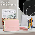 Acrylic Mail Organizer - 2 Section Desk Organizer with File Sorter and Letter Holder