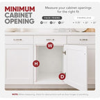 Rev-A-Shelf 2-Tier Kitchen Cabinet Pullout, Cabinet Organizer for Pots, Pans, and Lid Cookware, Adjustable Heavy Duty Wire, Min Opening Width of 11.5", Chrome, 5CW2-1222-CR - size: 12 in.