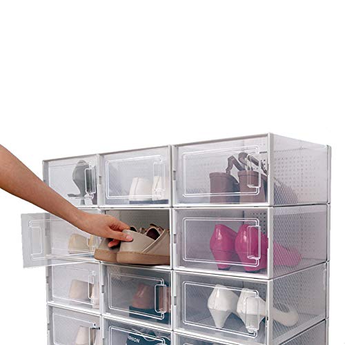 OnDisplay Clik Stackable Interlocking Shoe Box System (Standard White/White, Set of 2) - color: Standard White/White, size: Set of 2