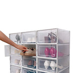OnDisplay Clik Stackable Interlocking Shoe Box System (Standard White/White, Set of 2) - color: Standard White/White, size: Set of 2