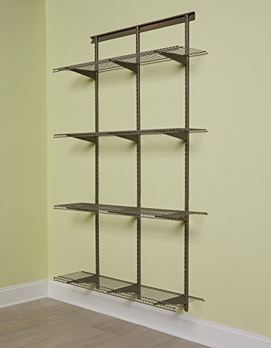 ClosetMaid 52845 ShelfTrack Adjustable Utility Organizer Kit, 4' X 12", Nickel - color: Nickel, size: 4-Foot X 12-Inch