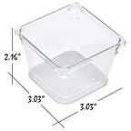 Masirs Clear Drawer Organizer - Easily Organize and Customize the Layout of Drawers. Great for Office Desk, Utensils, Cosmetics and Makeup. (8-Piece Set) - size: 8-Piece Set