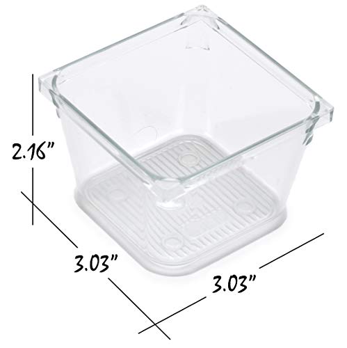 Masirs Clear Drawer Organizer - Easily Organize and Customize the Layout of Drawers. Great for Office Desk, Utensils, Cosmetics and Makeup. (8-Piece Set) - size: 8-Piece Set