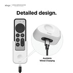 elago Universal Remote Holder Mount Compatible with Apple TV and All Other Control Devices - Adhesive Tape or Screw Mounting Options, Available Wired Charging [Small] [3rd & 2nd Gen] [White] - color: White, size: Small - 2&3 Gen