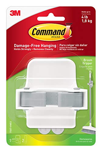 Command Broom Gripper, 1-Gripper (17007-HWES), Organize Damage-Free - size: 1 Broom Gripper