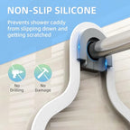 Kadolina White Hanging Shower Caddy, 3-Tier Bathroom Organizer with Soap Dish, Rust Resistant, Quick Dry, Assembly Required - color: White