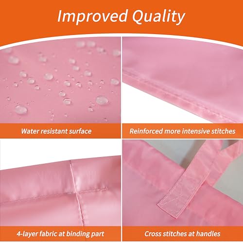 Polecasa Extra Heavy-Duty Laundry Bag 28x36”- Machine Washable Large Storage Bag with Reinforced Handles & Drawstring Closure & ID Tag for College Dorm Travel - Pink - color: Pink, size: 28" x 36" | 1 Pack