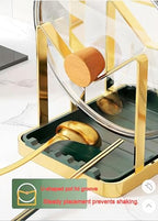 Lid Stand Lid Organizer Pot Lid Rack Holder for Utensils in Kitchen Cabinet Spatula Rack,Cutting Boards,Spoon Storage Gold - style: Horizontal