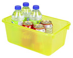 Storex Small Cubby Bin, 12.2 x 7.8 x 5.1 Inches, Candy Yellow, 5-Pack (62476U05C) - color: Tint Yellow, style: Bin Only