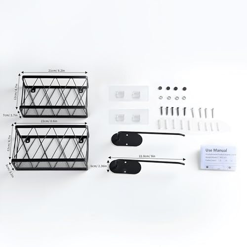 YIGII Kitchen Cabinet Organizer, 4 Pack Over Cabinet Door Organizer with 2 Baskets & 2 Lid Holders, Inside Cabinet Food Container/Tumbler Lid Storage, Pot Lid Holders, Black - style: 4 Pack Lid Organizer
