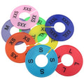 8PCS Reusable Multicoloured Plastic Wardrobe Round Hanging Rack Divider Clothes Partition for Decorating and Organising Wardrobes