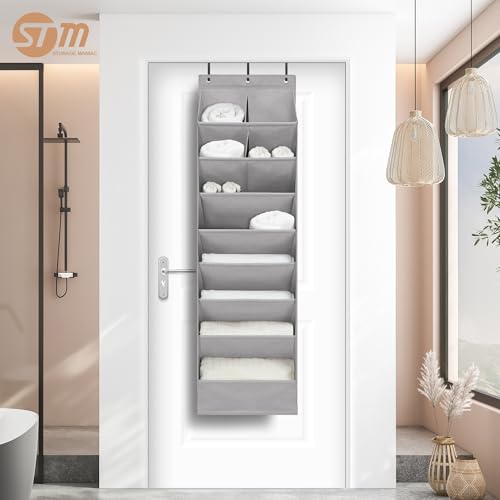 STORAGE MANIAC Over the Door Shoe Organizer Heavy-Duty Large Deep Pocket Hanging Shoe Organizer Shoe Rack Door Closet Shoe Organizer for Wall, Dorm & Narrow Door Storage Shoe Holder Grey, 2 Pack - color: Grey, size: 2 pack