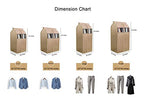 Garment Storage Bag Hanging Clothes Dustproof Cover With Clear Window In Wardrobe/Moisture, Dust Resistant Protector Cover With Zipper (Not Including Frame) - size: Large