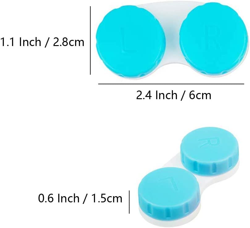 KISEER 24 Pack Colorful Contact Lens Case Box Holder Container Soak Storage Kit - size: 24 Count