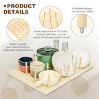 Kigley 3 Pcs Wood Pegboard Drawer Organizer with 32 Pegs Wooden Peg Board Drawer Shelf Organizer Adjustable Peg System for Dishes Plate Pot Container Cookware Utensil Kitchen(17 x 5.91 in) - size: 17 x 5.91 in