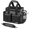 SCAVATA Compact Wearable Cleaning Caddy, Small Cleaning Caddy Supplies Organizer with Handle & Shoulder Straps for Housekeepers, Under Sink & Car Cleaning Tool Organizers Bag (DarkGrey) - color: DarkGrey
