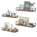 Amaoot Floating Shelves Set of 4, Home Wood Wall Shelf, Farmhouse Shelf for Bedroom, Wall Mounted Floating Shelf for Living Room, Bedroom, Bathroom, Kitchen, Office (Brown) - color: Brown-4pcs