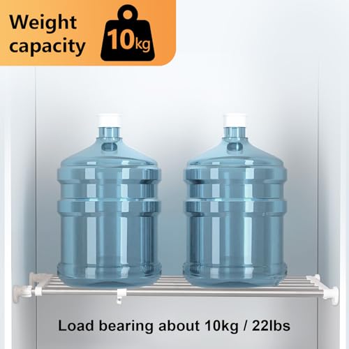 BAOYOUNI Tension Closet Shelf, Adjustable Storage Rack Separator Wardrobe Cupboard Divider Organizer Rod for Kitchen Bathroom Bedroom, 23.62-39.37 Inch - size: (23.62-39.37) IN