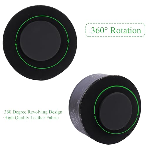 Remote Control Holder, 360°Spinning PU Leather Desk TV Remote Caddy,Desk Storage Box Room Accessories for Controller, Media,Mail,Calculator, Mobile Phone,Pencil(1-Big Marble Black) - color: 1-Big Marble Black