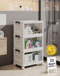 OlarHike 23QT Stackable Storage Bins with Lids - Folding Storage Box with Doors and Wheels, Collapsible Plastic Storage Bins for Closets and Organization, Bathroom, Office, Gifts, 3 Pack Cubes - size: 23QT-White, style: 3Pack