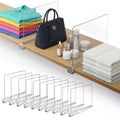 10 Pack Acrylic Shelf Dividers for Closet 11x7.9 Inch – Acrylic Dividers for Shelves Clear Closet Shelf Separators for Purses, Clothes Storage – Vertical Bookshelf Dividers for Bedroom & Kitchen - size: Pack of 10