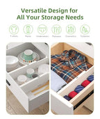 Adjustable Non-Slip Drawer Organizer – Versatile Storage Tray for Kitchen, Wardrobe & Office, 11.6" to 17" Length, Durable ABS & Silicone Base, Easy Assembly