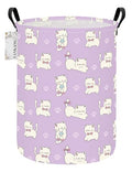 FANKANG Storage Basket, Nursery Hamper Canvas Laundry Basket Foldable with Waterproof PE Coating Large Storage Baskets for Kids Boys and Girls, Office, Bedroom, Clothes,Toys(Cat) - color: Cat