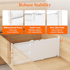 Lifewit 8" Tall 4 Pack Drawer Dividers, 35-56.5cm/13.8-22.2" Expandable Drawer Divider for Clothes, Adjustable Dresser Drawer Organizers, Drawers Separators for Dresser/Bathroom/Closet/Kitchen White - size: 8"H, 13.8-22.2"L