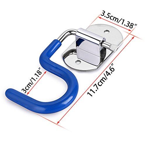 Sumnacon Mop Broom Holder Organizer, 8 Pcs S-Type Wall Mounted Cleaning Tools Organizer, Space Saver Brooms Mops Rakes Hooks Rack, Stainless Steel Heavy Duty Brooms Mops Hook for Kitchen Garage