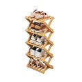 Shoe Rack - Foldable Vertical Shoe Rack for Entryway,Durable and Easy to Assemble,Applicable to Home Entrance, Closet and Bedroom (Nature-5 Layers) - color: Nature-5 Layers