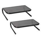 Mind Reader Monitor Stand, Ventilated Laptop Riser, Desktop Organizer, Metal, Set of 2, Black - size: 2-Pack