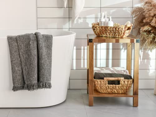 StorageWorks Hand-Woven Storage Baskets with Wooden Handles, Water Hyacinth Wicker Baskets for Organizing, 2 Pack - color: Natural(Water Hyacinth), size: Large