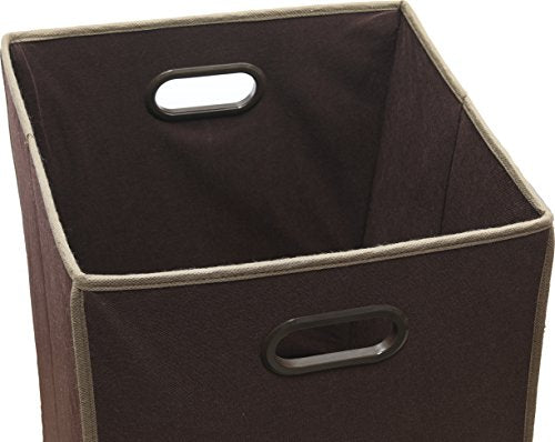 Simple Houseware Foldable Closet Laundry Hamper Basket, Brown - color: Brown