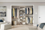ClosetMaid SuiteSymphony Wood Closet Organizer Kit with Tower, (3) Hang Rods, (5) Shelves (2-Adjustable), Fits Spaces 5-10 ft. Wide, White Timber - style: White Timber Finish