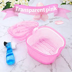 Denture Bath Case Denture Soaking Cup with Brush, Denture Holder Case Retainer Cleaning Case False Teeth Storage Box for Travel and Daily Use - color: Light Pink