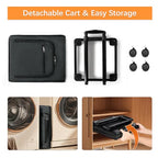 Bukere Extra Large 2 in 1 Rolling Laundry Basket with Wheels, 110L Freestanding Collapsible Laundry Hamper Bag with Removable Wheeled Cart for Clothes Storage College Dorm Apartment Laundry Room