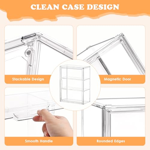 Clear Acrylic Display Case for Figures&Collectibles,3 Tier Lego Labubu Toy Box, Desktop or Storage Bin with 2 Removable Shelves,Figurine Display Shelf,Stackable Display Cabinet for Collectibles-1 Pack - style: 10.6"L x 5.1"W x 14.1"H - 3 Tier - 1 Pack