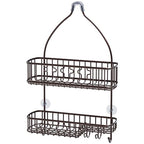 Simple Houseware Bathroom Hanging Shower Head Caddy Organizer, Bronze (26 x 16 x 5.5 inches) - color: Bronze, size: Large