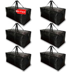 BAG-THAT! 6 - Pack Heavy Duty Large Moving Bags, with Strong Zipper and Comfortable Handles Durable & Sturdy Clothes packing Storage Bags Totes Bins Packing Moving Boxes College Supplies for moving. - size: 6 Pack