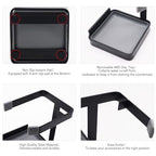 vocheer Pot Lid Holder, Kitchen Organizer Rack Spoon Rest Rack Holder-Lid Stand for Utensils in Kitchen, Black - color: B